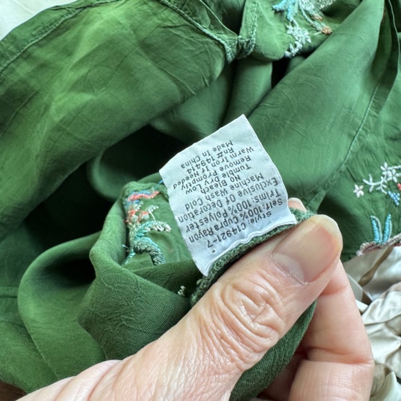 Johnny Was Sunflower Cactus Embroidered Blouse Tunic Top , size XXS - Picture 5 of 12